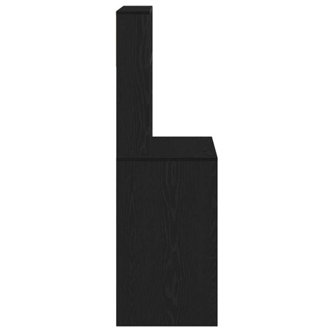 BIURKO Z PÓŁKAMI CZARNE 100X45X140CM