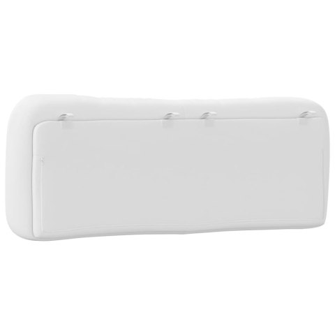 PODUSZKA NA WEZGŁOWIE BIAŁA 120CM SZTUCZNA SKÓRA