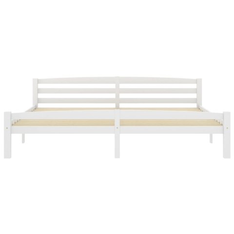 RAMA ŁÓŻKA BIAŁA DREWNO SOSNOWE 180X200CM
