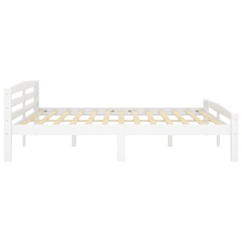 RAMA ŁÓŻKA BIAŁA DREWNO SOSNOWE 180X200CM