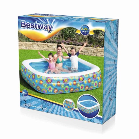 BESTWAY NADMUCWANY BASEN DLA DZIECI NIEBIESKI 229X152X56CM