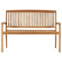 2-OSOBOWA ŁAWKA OGRODOWA 128,5CM LITE DREWNO TEKOWE
