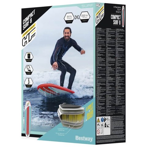 BESTWAY NADMUCWANA DESKA SUP HYDRO-FORCE COMPACT SURF 8 243X57X7CM