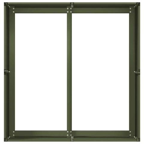 DONICZKA OLIWKOWO-ZIELONA 80X80X40CM STAL WALCOWANA NA ZIMNO