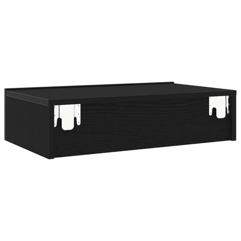 SZAFKA RTV Z OŚWIETLENIEM LED CZARNY DĄB 60X35X15,5CM