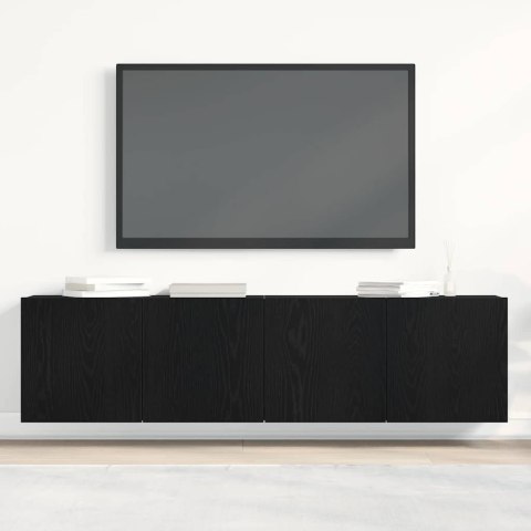 SZAFKI RTV 2 SZT. DĄB CZARNY 160X30X41CM