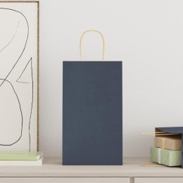 VidaXL Torby papierowe 250 szt. z uchwytami Niebieskie 21x11x36 cm