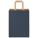 VidaXL Torby papierowe 250 szt. z uchwytami Niebieskie 21x11x28 cm
