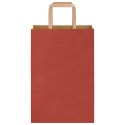 VidaXL Torby papierowe 250 szt. z uchwytami czerwone 21x11x31 cm