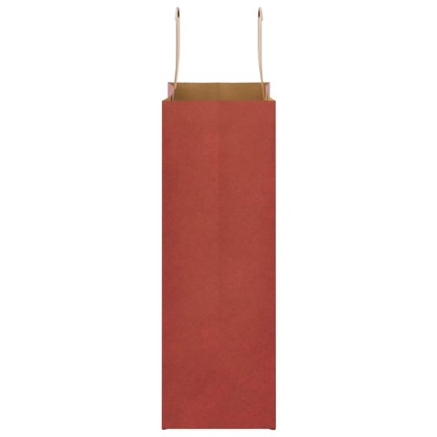 VidaXL Torby papierowe 250 szt. z uchwytami czerwone 21x11x31 cm