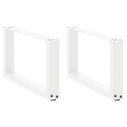 NOGI DO STOLIKA KAWOWEGO W KSZTAŁCIE LITERY U 2 SZT. BIAŁE 70X(30-31)CM STAL