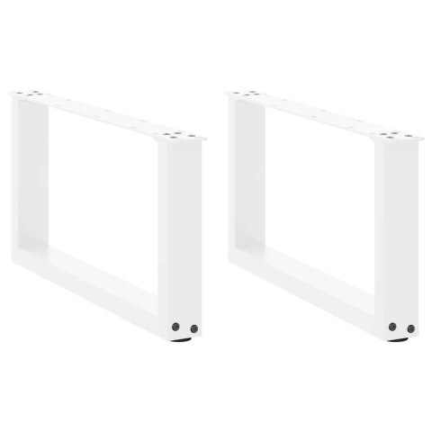 NOGI DO STOLIKA KAWOWEGO W KSZTAŁCIE LITERY U 2 SZT. BIAŁE 70X(30-31)CM STAL