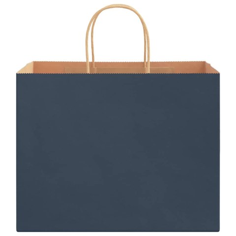 VidaXL Torby papierowe 250 szt. z uchwytami Niebieskie 32x22x24 cm