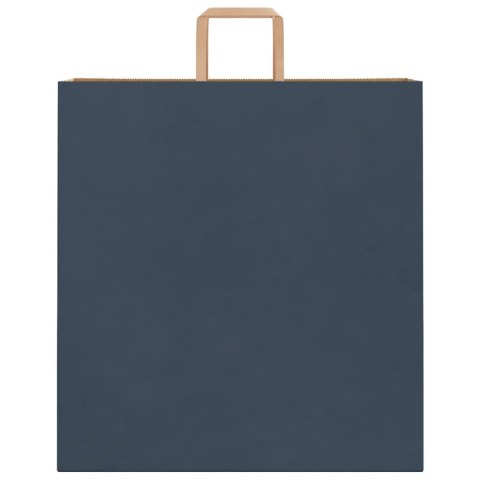VidaXL Torby papierowe 250 szt. z uchwytami Niebieskie 45x17x48 cm