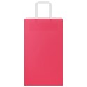 VidaXL Torby papierowe 250 szt. z uchwytami Różowe 21x11x36 cm