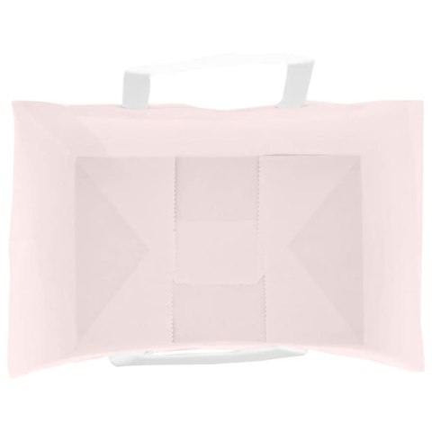 VidaXL Torby papierowe 250 szt. z uchwytami Różowe 32x22x28 cm