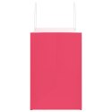 VidaXL Torby papierowe 250 szt. z uchwytami Różowe 54x15x49 cm