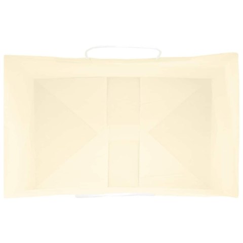 VidaXL Torby papierowe 250 szt. z uchwytami żółte 21x11x36 cm