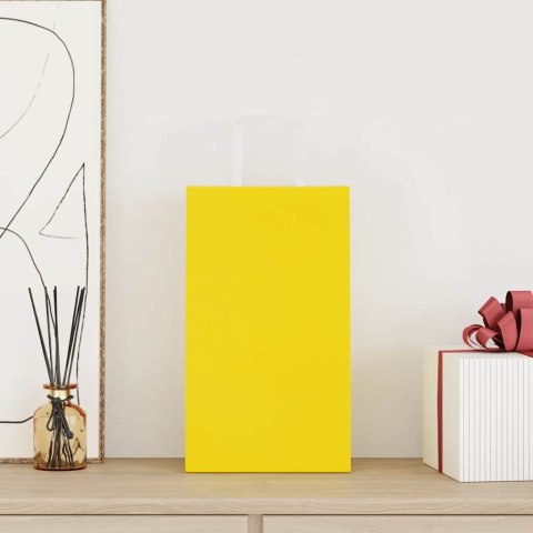 VidaXL Torby papierowe 250 szt. z uchwytami żółte 21x11x36 cm