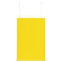 VidaXL Torby papierowe 250 szt. z uchwytami żółte 26x17x25 cm