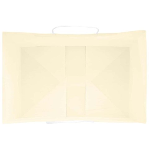 VidaXL Torby papierowe 250 szt. z uchwytami żółte 32x22x24 cm