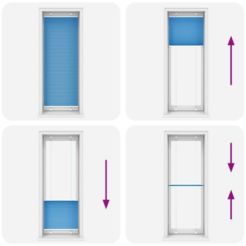 ROLETA PLISOWANA NIEBIESKA 75X200CM SZEROKOŚĆ TKANINY 74,4CM