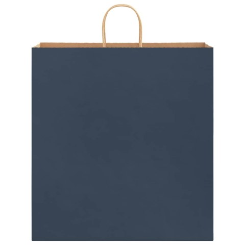 VidaXL Torby papierowe 250 szt. z uchwytami Niebieskie 45x17x48 cm