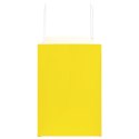 VidaXL Torby papierowe 250 szt. z uchwytami żółte 32x17x25 cm