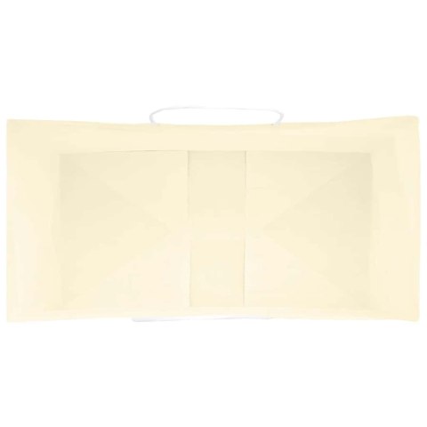 VidaXL Torby papierowe 250 szt. z uchwytami żółte 32x17x25 cm