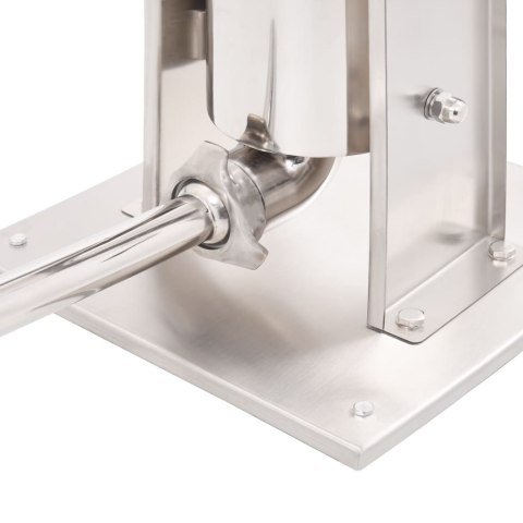 VidaXL Ręczna nadziewarka do kiełbasy, srebrna, 7 L, stal nierdzewna