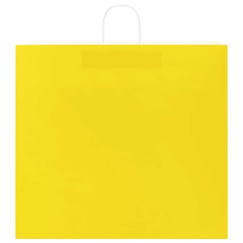 VidaXL Torby papierowe 250 szt. z uchwytami żółte 54x15x49 cm