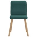 KRZESŁA DO JADALNI 4 SZT. CIEMNOZIELONA TKANINA
