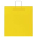 VidaXL Torby papierowe 250 szt. z uchwytami żółte 45x17x48 cm