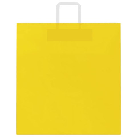 VidaXL Torby papierowe 250 szt. z uchwytami żółte 45x17x48 cm
