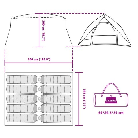 NAMIOT TUNELOWY 500X348X200CM