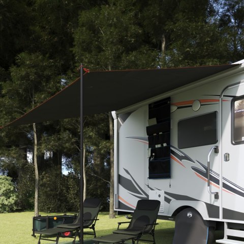 TARP ODPORNY NA WODĘ SZARY I POMARAŃCZOWY 350X 240CM