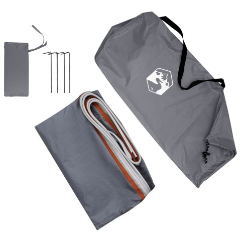 TARP ODPORNY NA WODĘ SZARY I POMARAŃCZOWY 350X 240CM