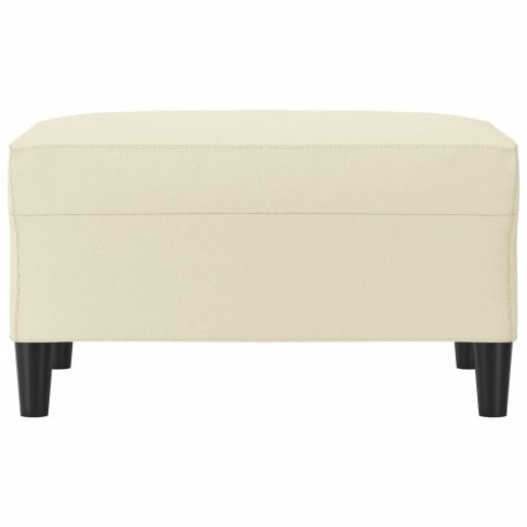 VidaXL Podnóżek, kremowy, 70x55x41 cm, sztuczna skóra