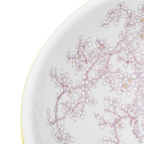 UMYWALKA NABLATOWA BIAŁO-ŻÓŁTA OKRĄGŁA Φ41X14CM CERAMICZNA