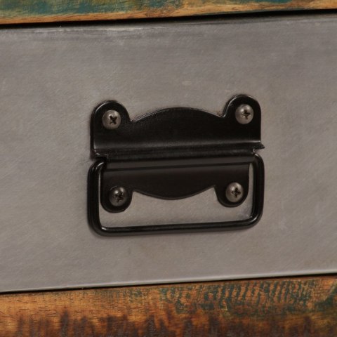 STOLIK KAWOWY Z 3 SZUFLADAMI Z DREWNA ODZYSKANEGO 100X50X35CM