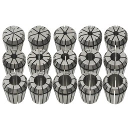 TULEJE ZACISKOWE DO TOKARKI ER25 15 SZTUK