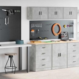 VidaXL Szafki garażowe 2 szt. Beton Szary Drewno klejone