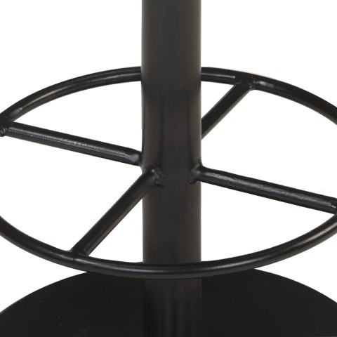 STOŁEK BAROWY POSTARZANY SZARY SKÓRA NATURALNA