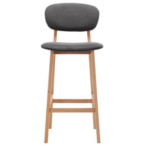 STOŁKI BAROWE 2 SZT. CIEMNOSZARE TAPICEROWANE TKANINĄ