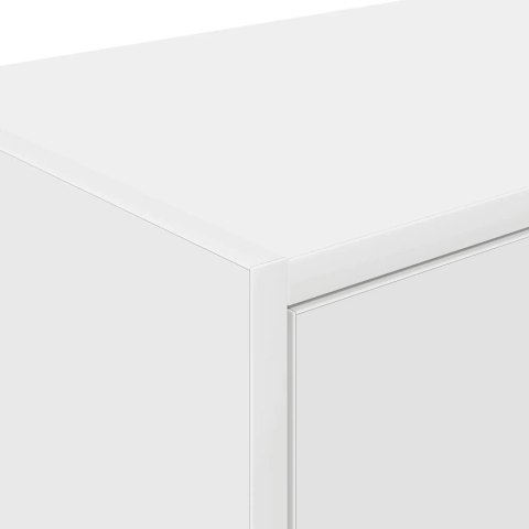 GARAŻOWA SZAFKA ŚCIENNA BIAŁA Z DREWNA KLEJONEGO