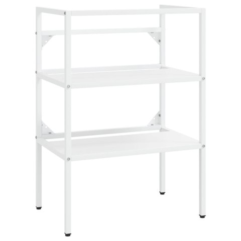 STELAŻ POD UMYWALKĘ BIAŁY 59X38X83CM ŻELAZNY