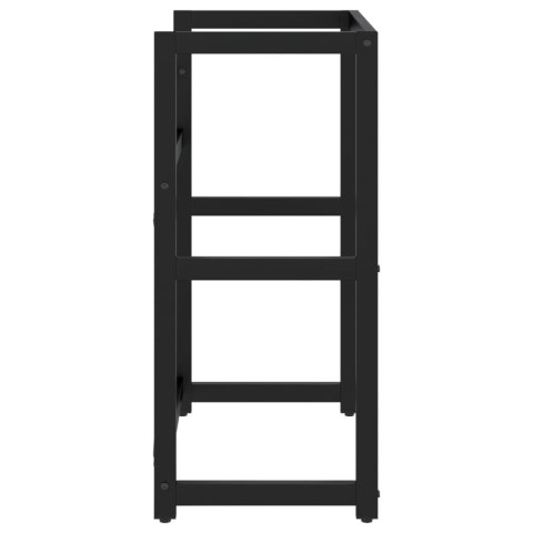 STELAŻ POD UMYWALKĘ CZARNY 59X38X83CM ŻELAZNY
