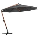 PARASOL OGRODOWY WISZĄCY JODŁOWY SŁUPEK ANTRACYT 3,5X2,9M