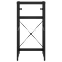 STELAŻ POD UMYWALKĘ CZARNY 40X38X83CM ŻELAZNY