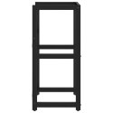 STELAŻ POD UMYWALKĘ CZARNY 40X38X83CM ŻELAZNY